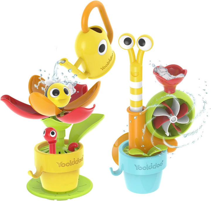 Yookidoo Baby-Badespielzeug für Kleinkinder (Alter 1–3 Jahre), Gartenabenteuer-Set, Schnecke und Blu