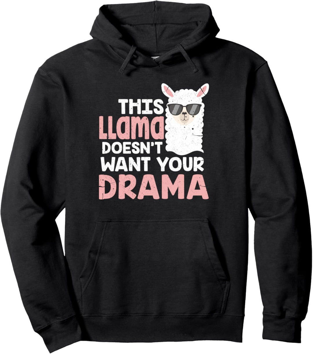 Dieses Lama will kein Drama Lustiges Alpaka Geschenk Pullover Hoodie