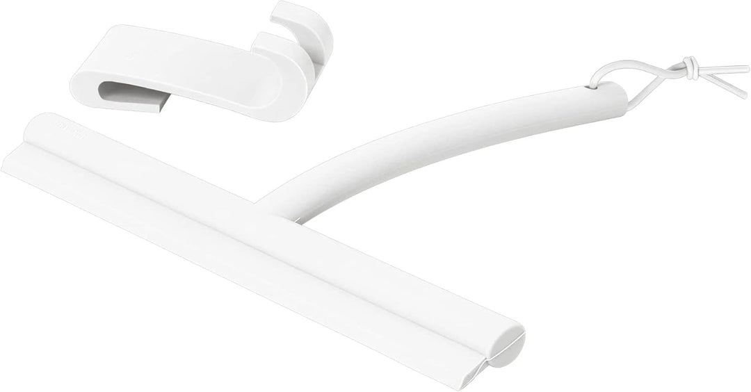 blomus Duschwischer -VIPO- Silikon | Weiss | H 25 cm x B 3 cm x T 24 cm, Weiss
