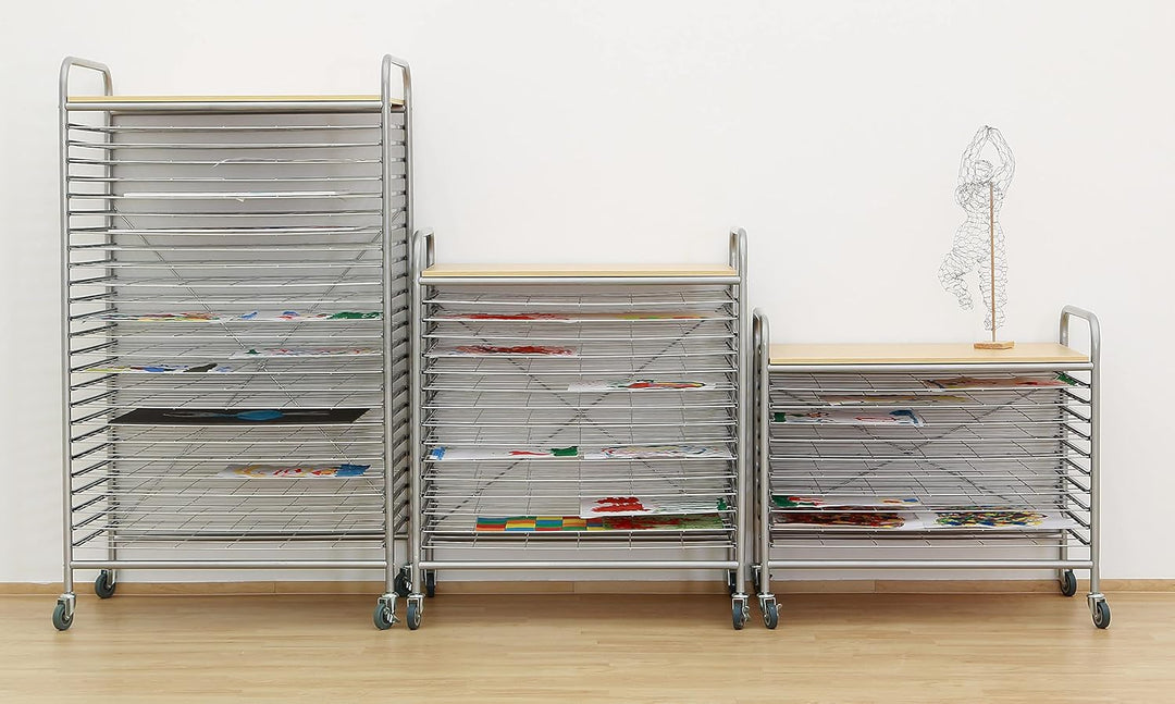 Betzold - Papier-Trocknungswagen Mobil Trockengestell Trockenständer Bilder trocknen klein - 10 Gitt