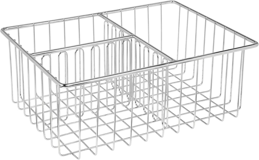 mDesign Deckelhalter – praktischer Küchen Aufbewahrungskorb mit 3 Fächern zur Aufbewahrung von Decke