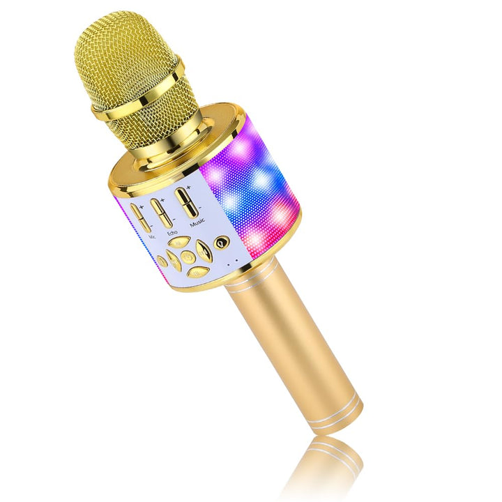 BONAOK Magic Sing Karaoke Mikrofon, Bluetooth Mikrofon Karaoke Kinder, 4 in 1 Sing Microphone, Draht