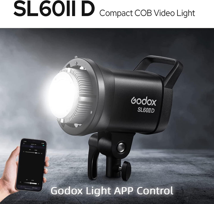 Godox SL60IID LED-Videoleuchte, 70 W 5600 K CRI 96 TLCI 97 LED-Studioleuchte mit Bowens-Halterung, 8