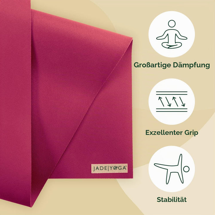 Harmonie-Matte von Jade Yoga himbeer