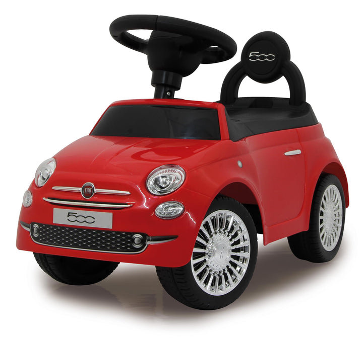 JAMARA 460326 - Rutscher FIAT 500 rot - offiziell lizenziert, Kofferraum unter der Sitzfläche, Schub