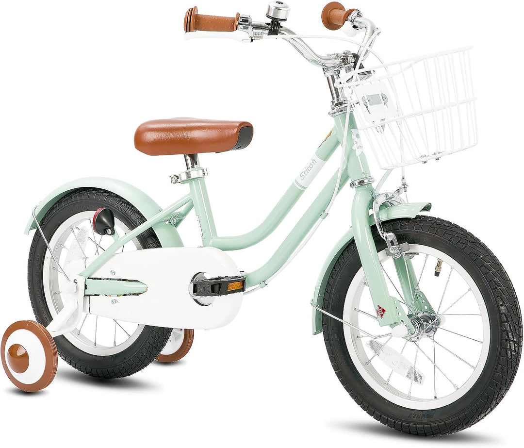 STITCH Bubble 12/14/16/18 Zoll Kinderfahrrad für 2-9 Mädchen Fahrrad, Mädchen Fahrrad mit Stabilisat