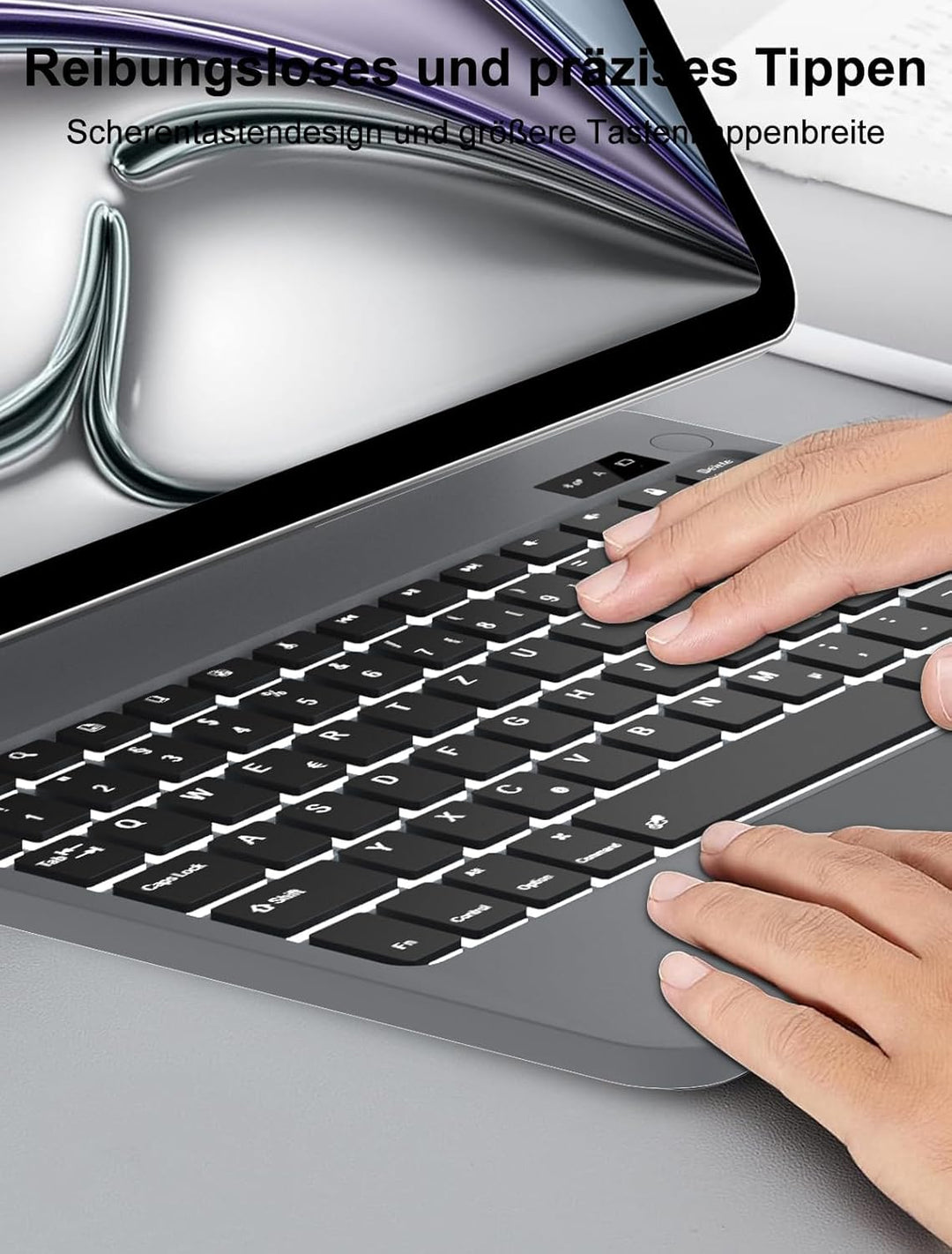 NEW VISION Magic Keyboard iPad Air 11 Zoll (M4/M3/M2) 2026/2025/2024, Tastatur für Pro 11 Zoll 4./3.