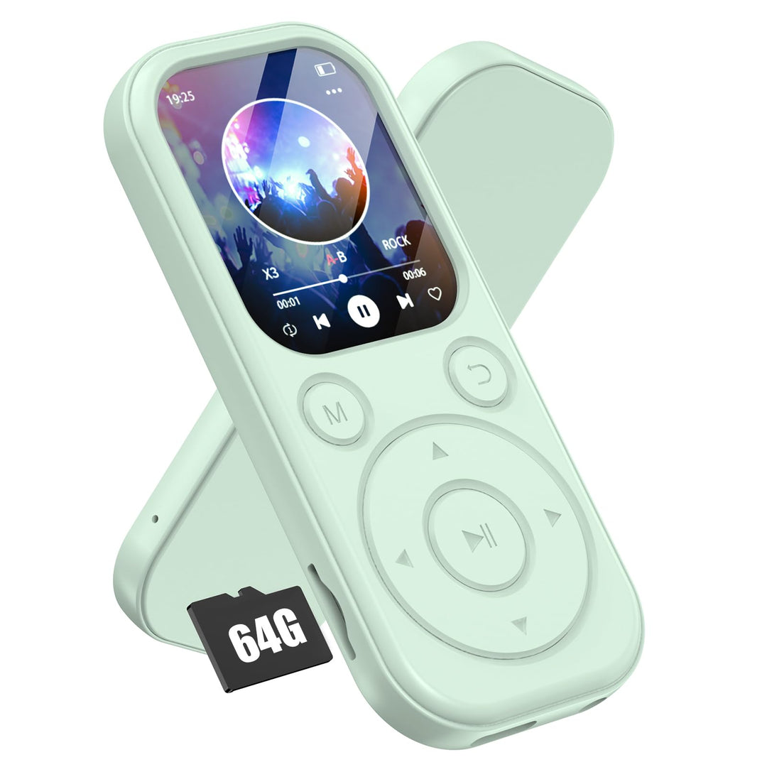 64 GB MP3 Player mit Bluetooth 5.3 tragbarer Musik-Player mit HiFi-Klangqualität und FM-Radio Blueto