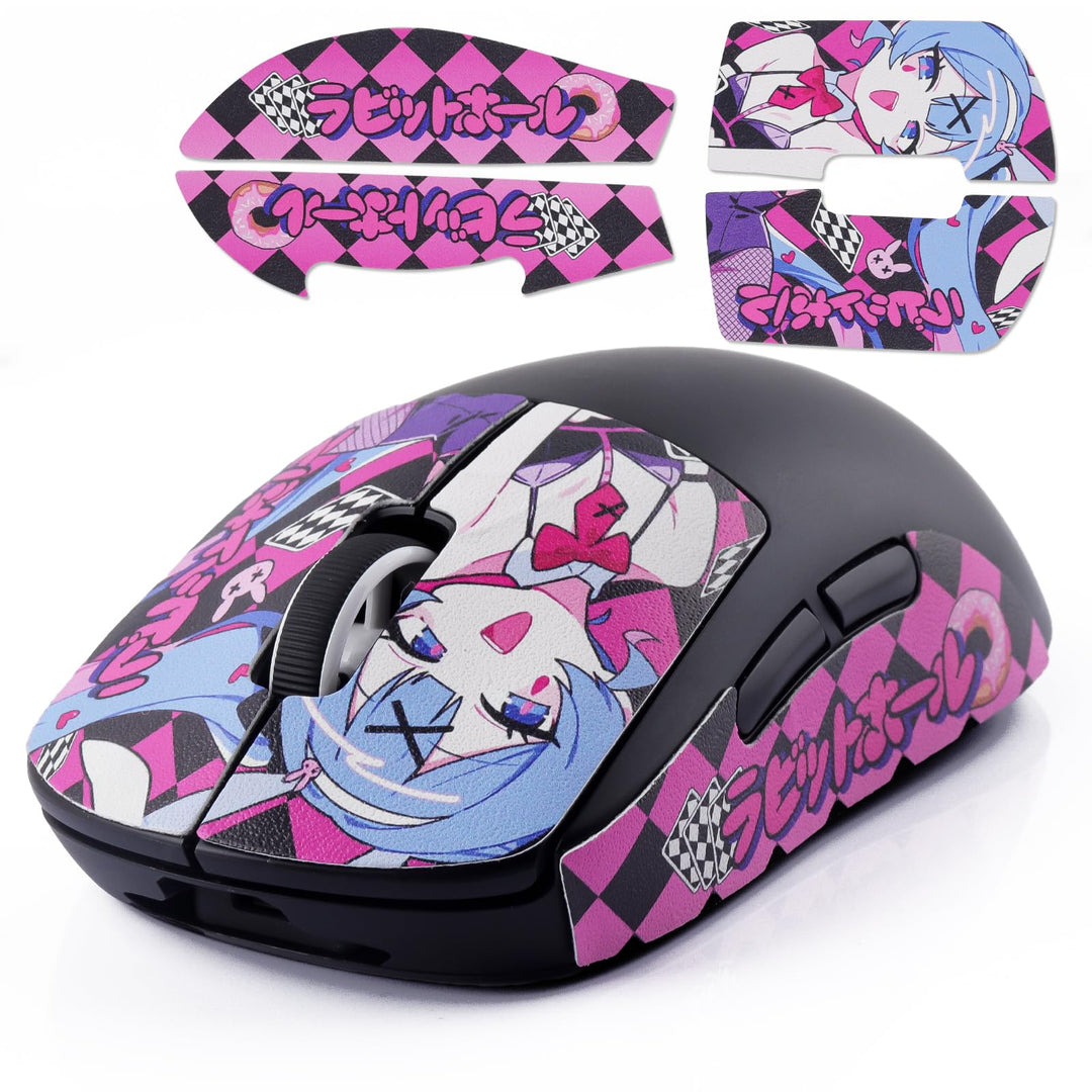 Hyekic Mouse Grip Tape Fit for Logitech G PRO X Superlight, 4 Pieces, Anti-Slip Gaming Mouse Skins,