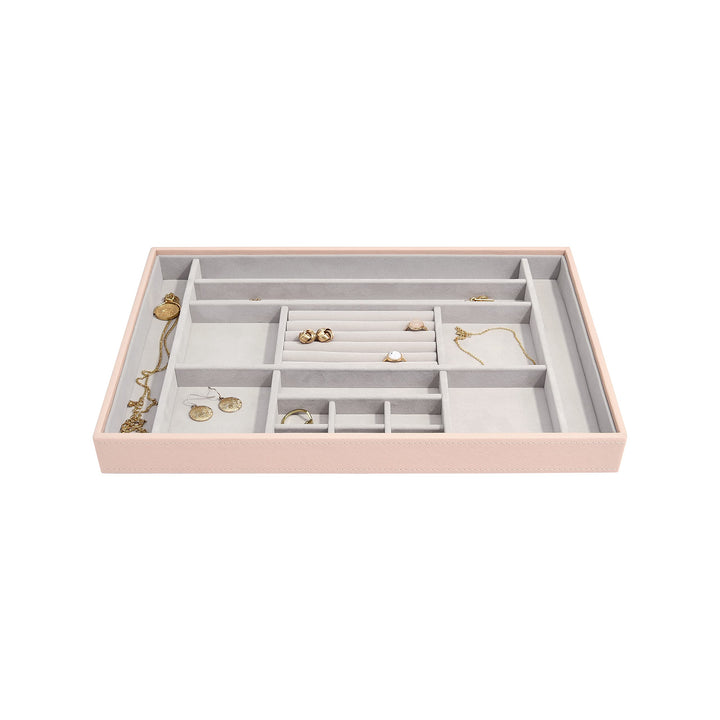 Stackers Blush Pink Supersize Jewellery Box Ring/Accessories Layer, Blush Pink