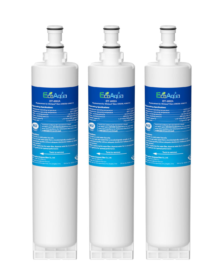 EcoAqua EFF-6002A Ersatzfilter, Ersatz für Whirlpool 4396508, 4396510, Kenmore 46-9010, EveryDrop Fi