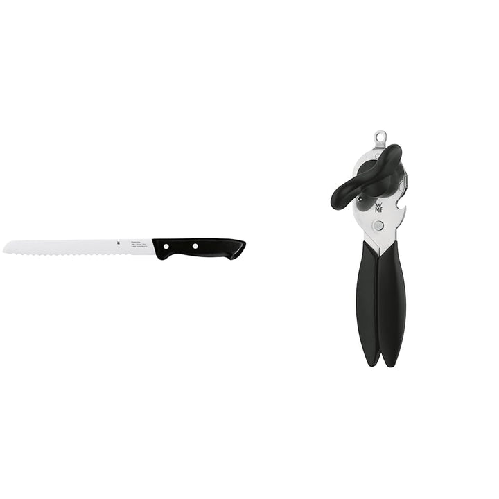 WMF Classic Line Brotmesser Wellenschliff 34 cm, Brötchenmesser & Dosenöffner mit Kapselheber 20 cm,