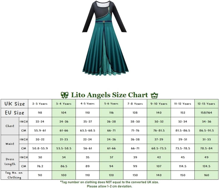 Lito Angels Prinzessin Königin Anna Krönung Kostüm Kleid für Kinder Mädchen, Eiskönigin Krönungsklei