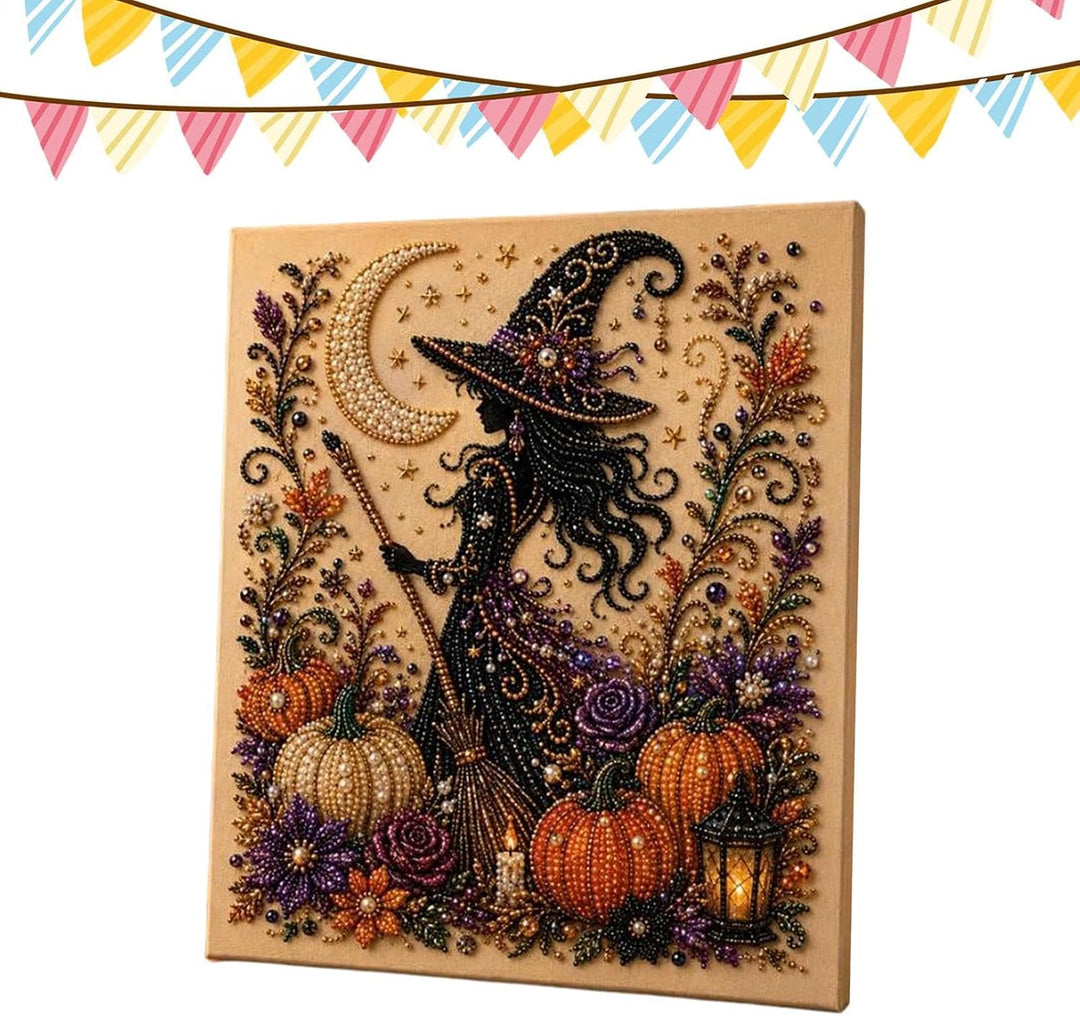 Ghost Pearl Art DIY Kit, Halloween Craft Wall Decor Set, Spooky Art | Fun Handmade Halloween Decorat