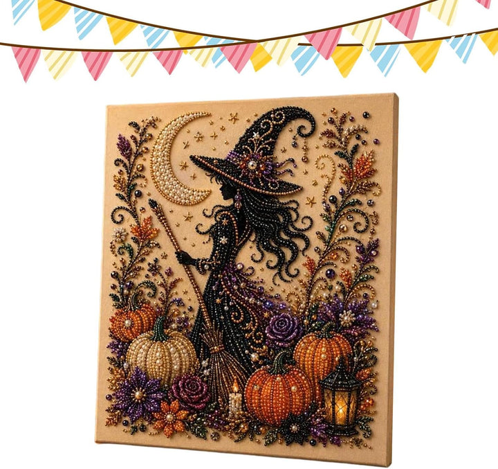 Ghost Pearl Art DIY Kit, Halloween Craft Wall Decor Set, Spooky Art | Fun Handmade Halloween Decorat