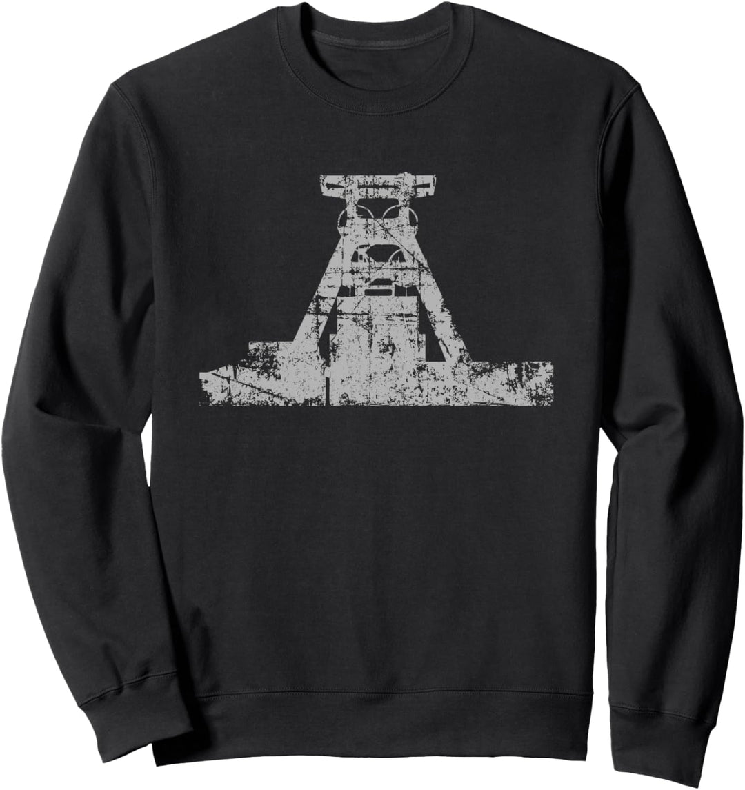 Zeche Zollverein (Vintage Grau) Bergbau Ruhrgebiet Sweatshirt