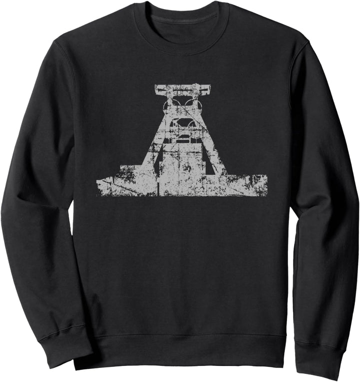 Zeche Zollverein (Vintage Grau) Bergbau Ruhrgebiet Sweatshirt