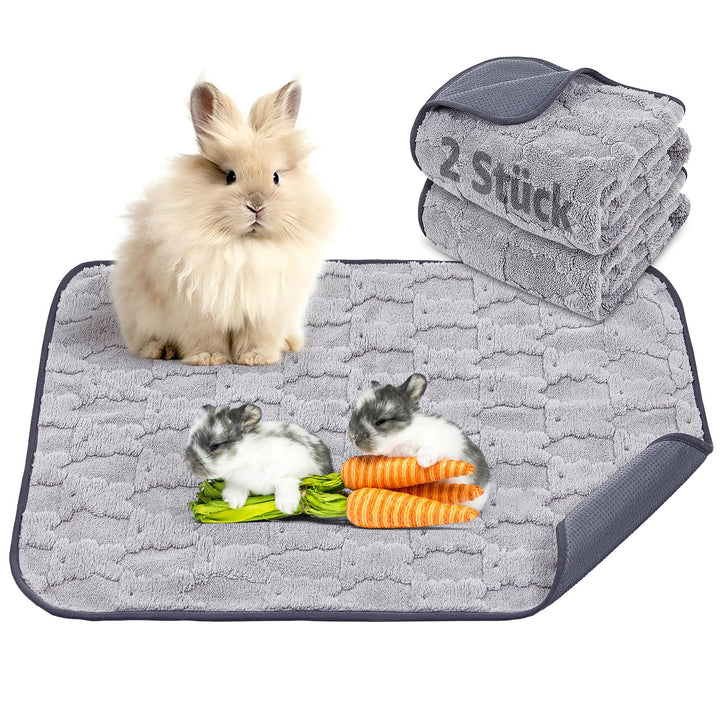 60x45cm Pipipads für Meerschweinchen & Pipi Matte für Kaninchen - Waschbare, saugstarke Unterlage mi