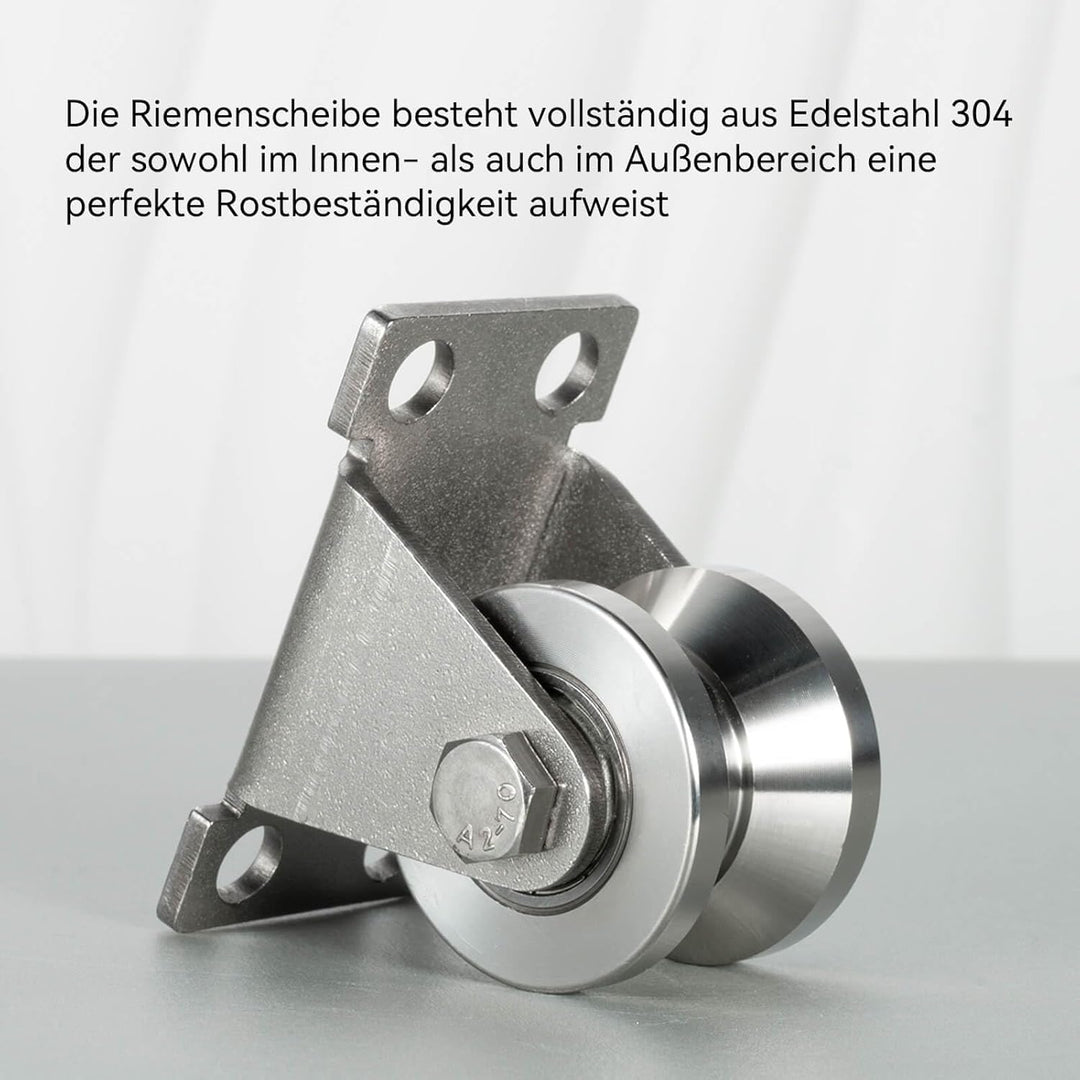 Umlenkrolle mit 2 Kugellager, 304 Edelstahl Fitness flaschenzug, 32mm V Typ Umlenkrollen für 10mm Se