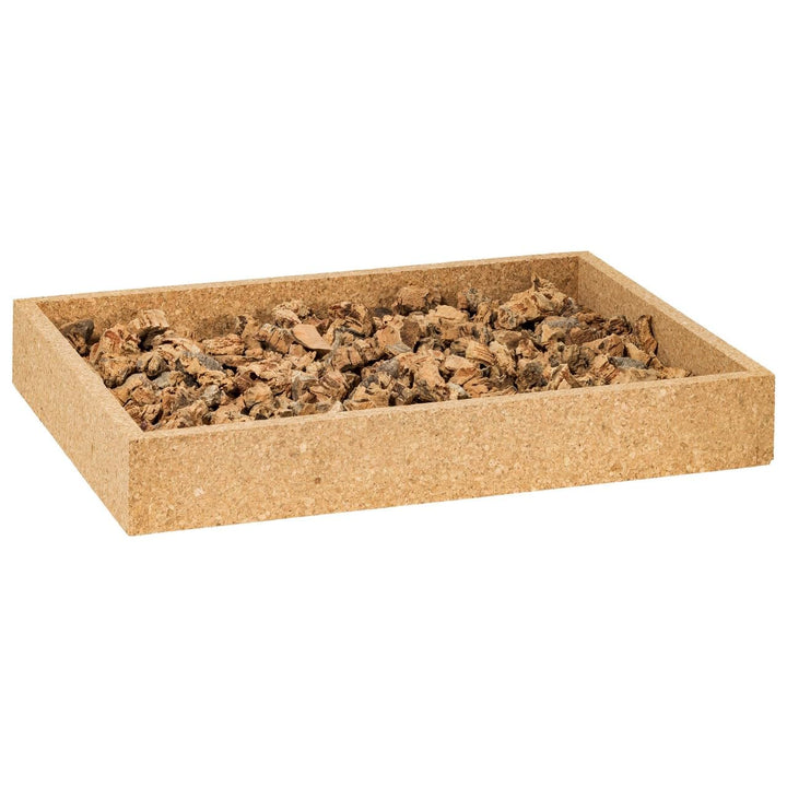 Wühlkiste für Vögel aus Presskork | Grösse 350x250x50 mm | wahlweise mit oder ohne grobes Naturkorkg