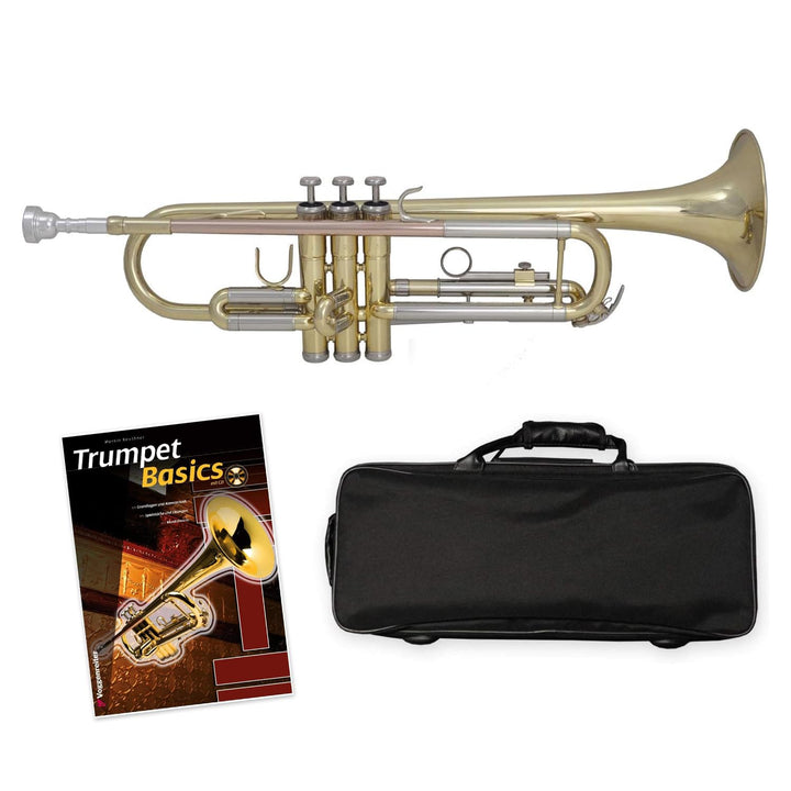 Tuyama® TTR-171 B-Trompete aus Messing - komplett mit Mundstück, Koffer und Zubehör
