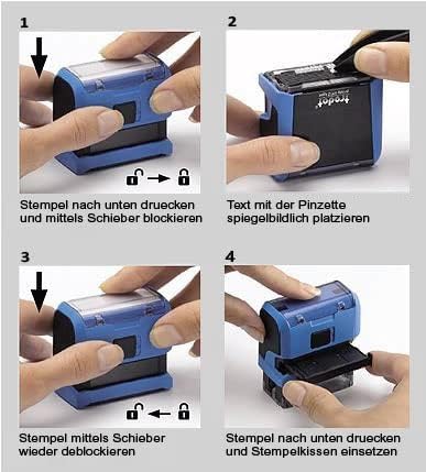 trodat® Stempel-Set Printy 4912 Typo - max. 4 Zeilen, 47 x 18 mm, zum Selbersetzen
