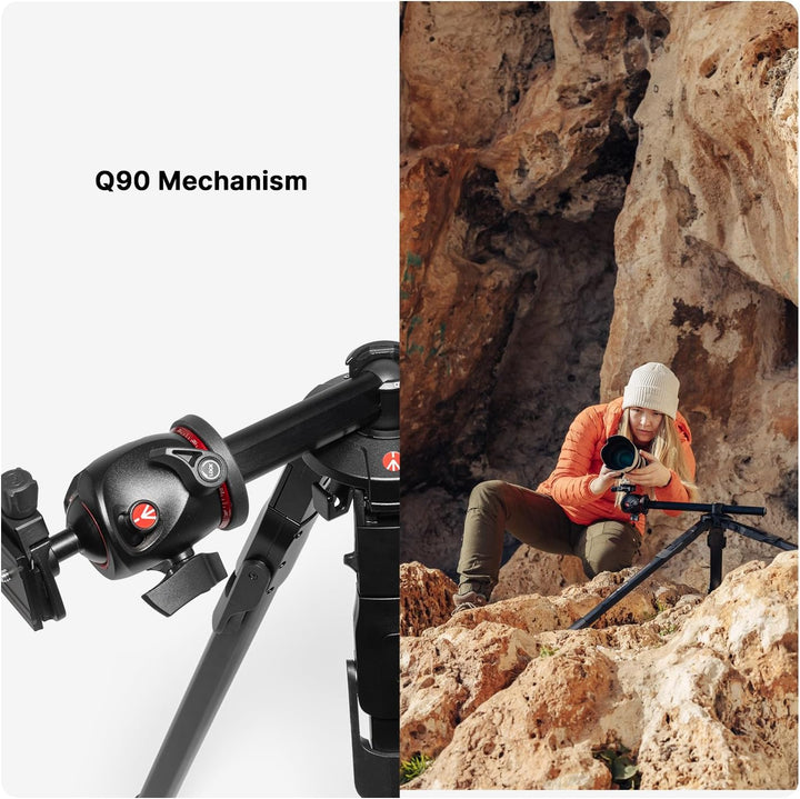 Manfrotto ONE Photo, Aluminium‑Stativ‑Kit mit XPRO Kugelkopf Arca‑Swiss, 12 kg Tragkraft, 90° Horizo