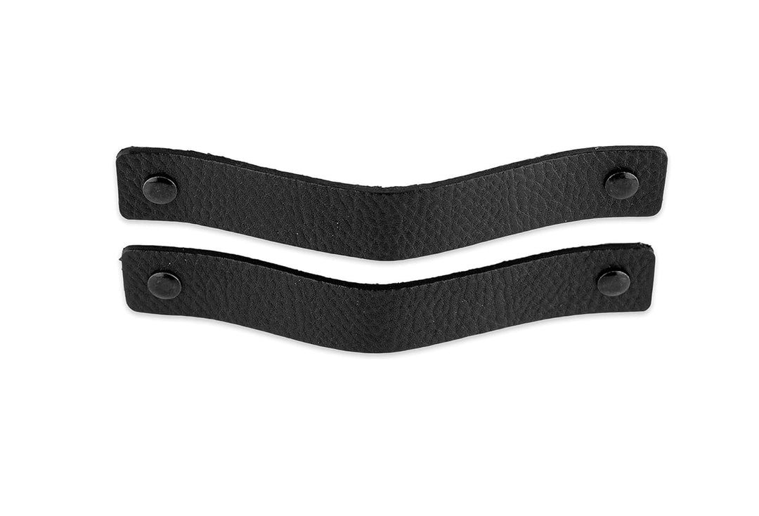 Brute Strength - Ledergriffe für Möbel - Schwarz - 48 Stück - 16,5 x 2,5 cm - Schrankgriff, Türgriff
