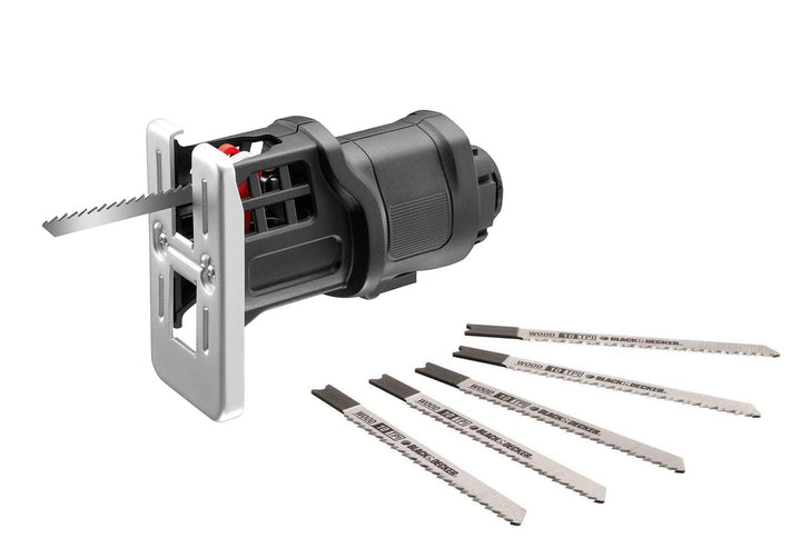 Black+Decker Multievo Stichsägen-Kopf (14,4V Multifunktionswerkzeug-Zubehör, 0-2500 Hübe pro Minute,