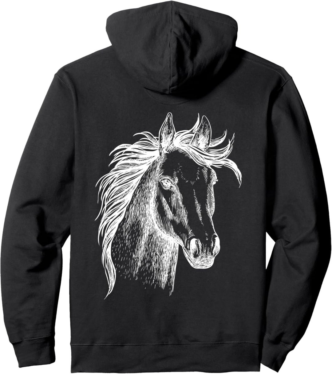 Pferde reiten Mädchen Spruch Horse riding Pferdemähne Pullover Hoodie