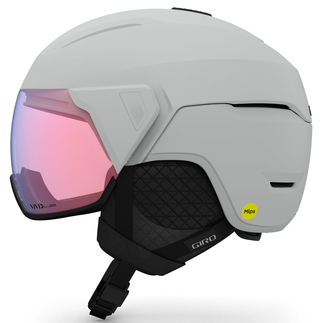 Giro Unisex – Erwachsene Orbit Helme, Matte Light Grey Vivid Ember, M