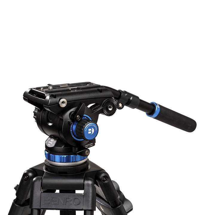 Benro S6 PRO Flat Base Fluid Video Head, 13.2 lb Max, 6 Step Counterbalance (0-5), 1/4""-20 Accessor