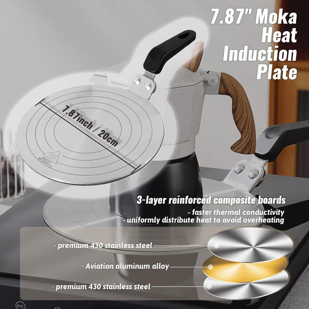 Universal Induktion Adapterplatte Ø 20 cm, Kleine Induktionsadapter mit Wärmeisolierunggriff aus Ede