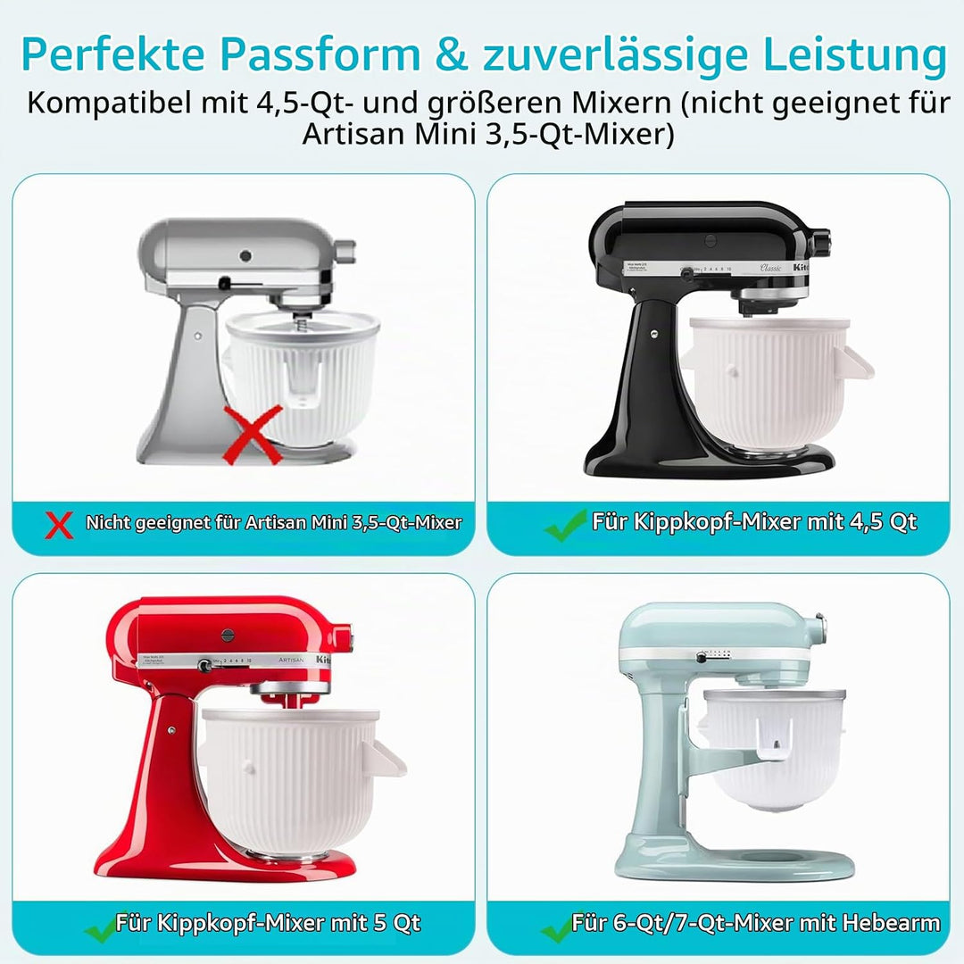 Eiscreme Aufsatz für KitchenAid-Standmixer