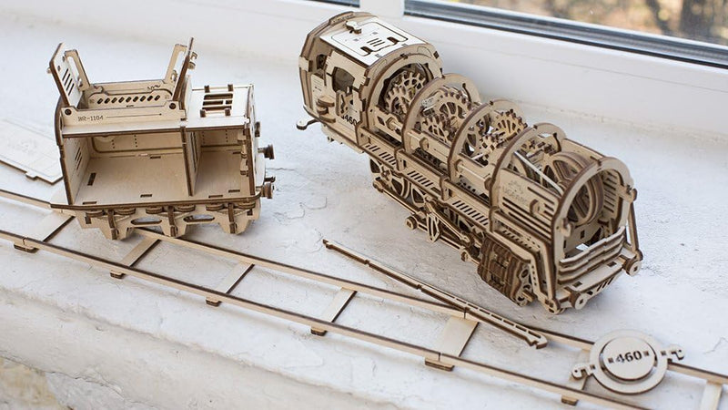 Ugears 3D-Modell Dampflokomotive