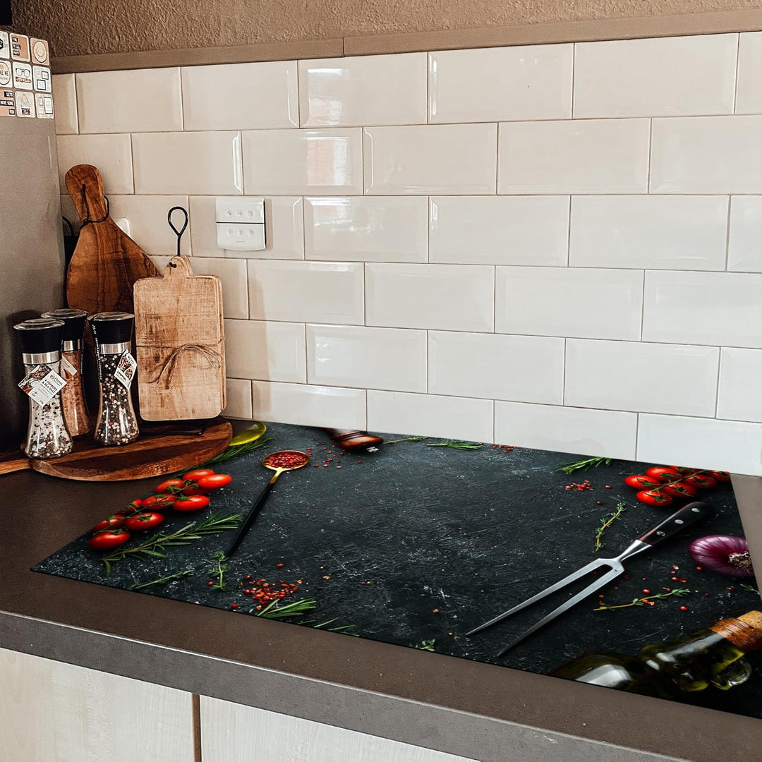 Herdabdeckplatte 80x52 cm Einteilig Herdabdeckung Abdeckplatte für Ceranfeld Abdeckung Induktionskoc