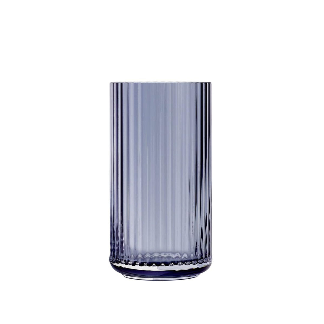 Lyngby Porcelæn Vase H15.5 cm Lyngby aus mundgeblasenem Glas zeitlos, blau H15,5 cm Midnight Blue, H