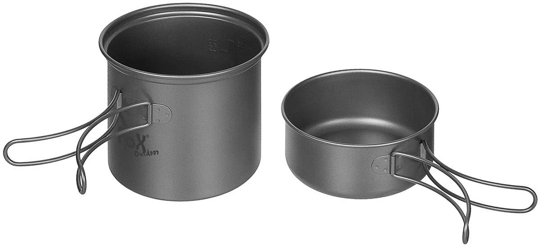 Fox Outdoor Kochgeschirr Titan, Topf, Pfanne
