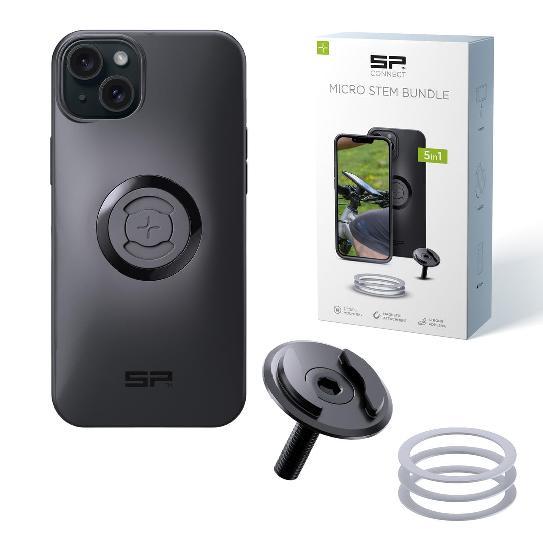 SP CONNECT Micro Stem Bundle | SPC+ | für iPhone 15 Plus Handy Halterung für den fahrradlenker | Sma