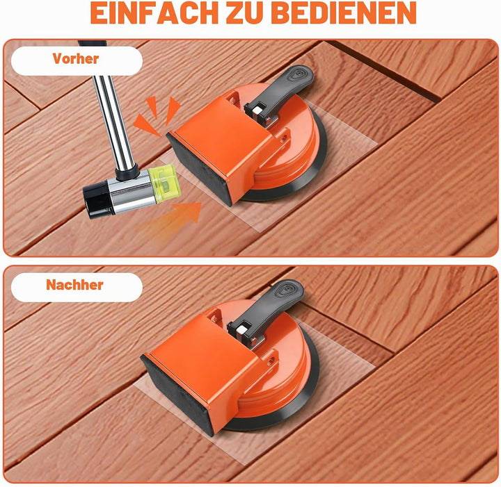 Laminat Werkzeug, Laminat Reparaturset, Verlegeset Saugnapf, 2 Gummihämmern, 10 wiederverwendbaren H