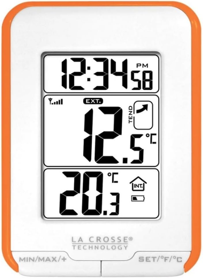 La Crosse Technology - WS6810 Temperaturstation für Innen- und Aussenbereich, Orange
