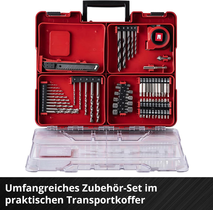 Einhell Akku-Schlagbohrschrauber-Set TE-CD 18/40 Li-i +64 (1x 2,0 Ah) Power X-Change (18 V, 40 Nm, S