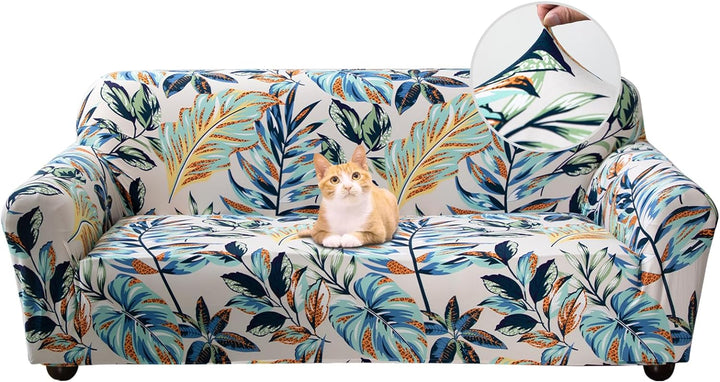 Jaotto Sofabezug 4 Sitzer Elastischer Stretch Spandex Sofa Überwürfe Sofahusse Antirutsch Waschbar S
