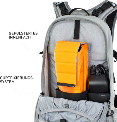 EVOC FR ENDURO E-RIDE 16 E-Bike-Rucksack, Fahrradrucksack (gepolstertes Fach für Ersatz-Akku, GURTFI