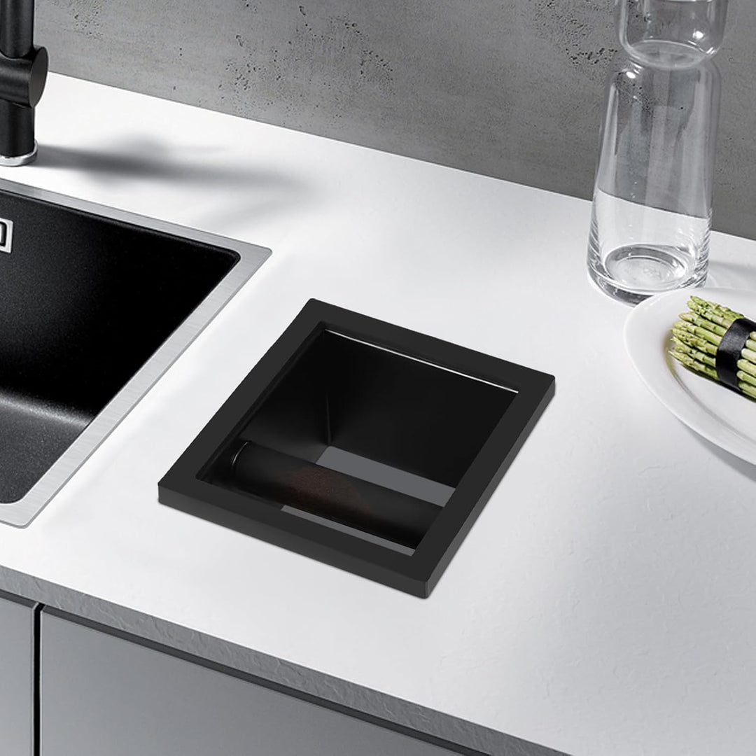 Edelstahl Kaffeeklopfbox, Abklopfbehälter Für Kaffeesatz, Bodenlose Klopf-Rückstand-Box Für Küchen B