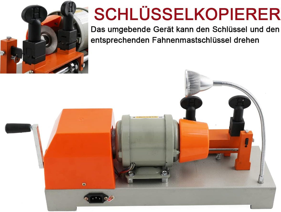ECUTEE Schlüsselschneidemaschinen Multifunktional Elektrisch Manuell Doppelte Horizontale Schlüssel