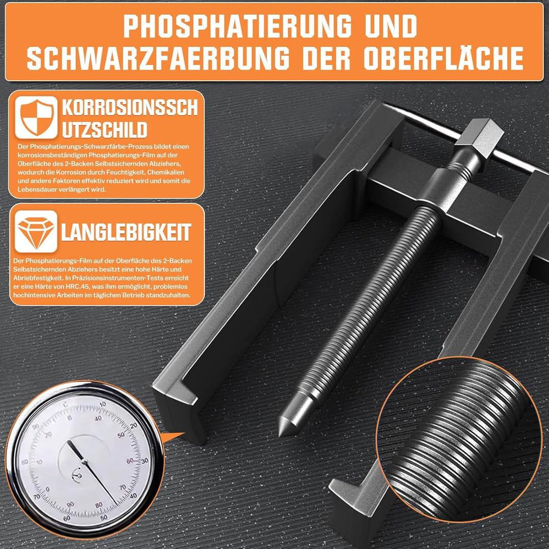 3 Stück Zweibacken Lagerabzieher Satz 3" 4" 6" 20-85mm, 2 Arme Kugellager Abzieher Zahnradlager, Spe
