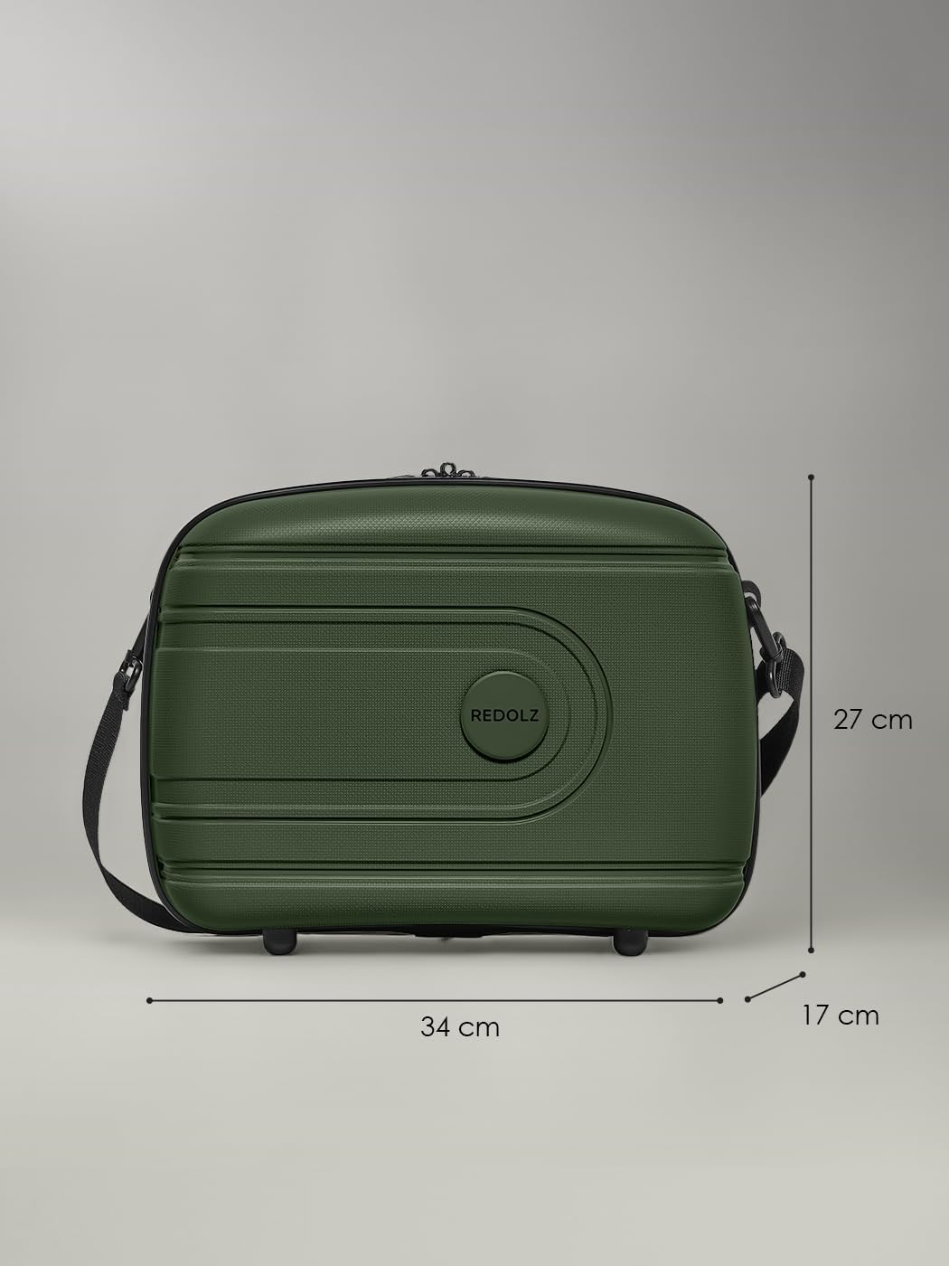 REDOLZ Hartschalen Handgepäck Kosmetik-Koffer | Stabiles Beauty-Case mit Aufsteckfunktion | 34 x 17