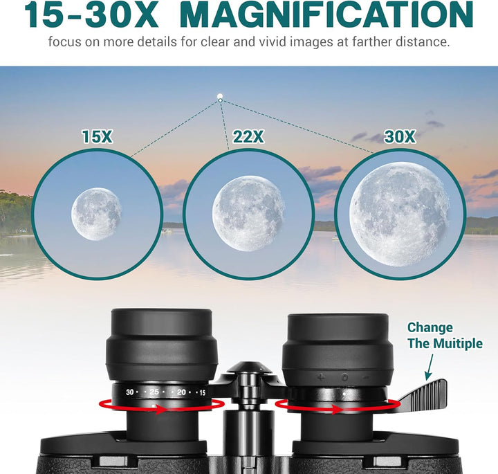 ESSLNB 15-30X80 Zoom Astronomie Ferngläser mit integriertem Stativanschluss Riesen Ferngläser mit Sm