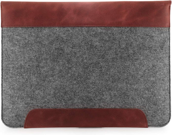 MegaGear MacBook-Tasche aus echtem Leder und Fleece, Laptop-Hülle für MacBook Pro und MacBook Air Hü